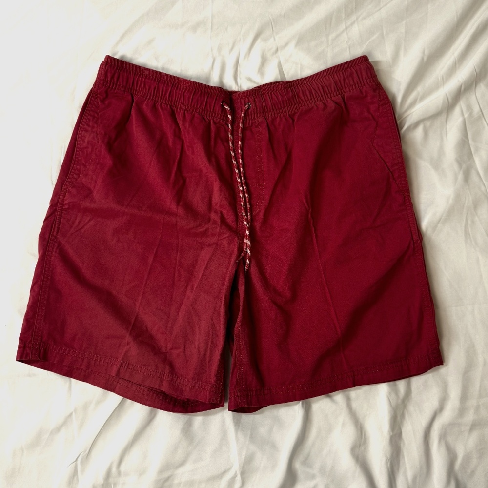 Red Amazon Essentials Drawstring Chino Shorts - Large